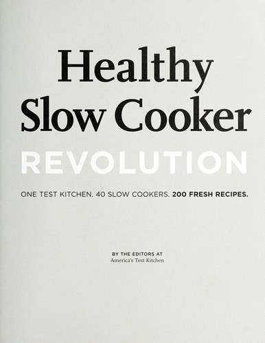 Slow Cooker Revolution book cover