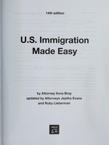 U.S. Immigration Made Easy book cover