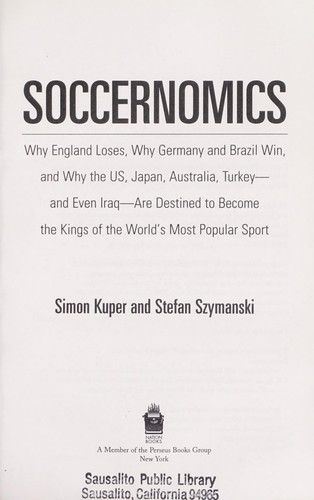 Soccernomics book cover