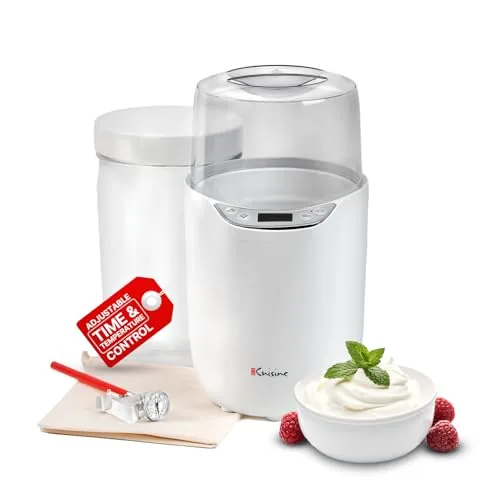 Euro Cuisine YM260 Yogurt Maker with Adjustable Time and Temperature Control