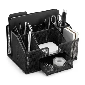 DecoBros Desk Supplies Organizer Caddy, Black