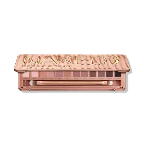Urban Decay Naked3 Eyeshadow Palette, 12 Rosy Soft Pink Neutral Shadows