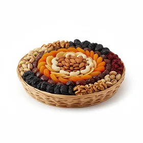 Nut and Dried Fruit Gift Basket, Prime Arrangement Platter