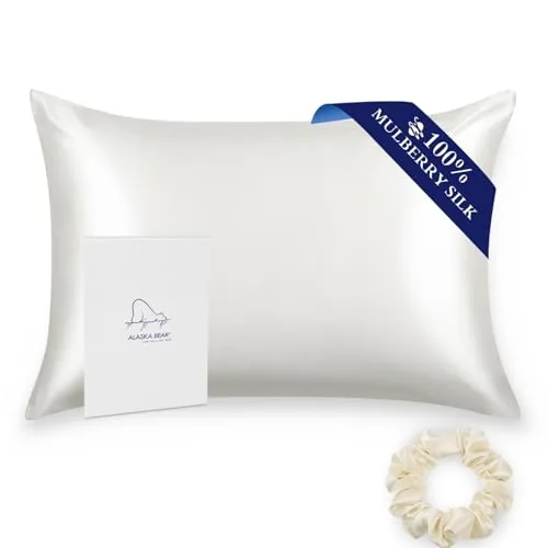 ALASKA BEAR Grade 6A Mulberry Silk Pillowcase