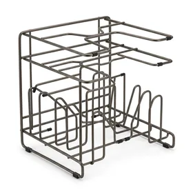 SimpleHouseware Cabinet Pantry Pot and Pan Organizer Holder Rack