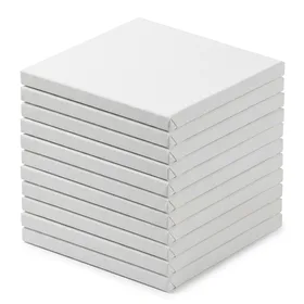 Artlicious Canvases for Painting, Pack of 12 (4 x 4 Inch)