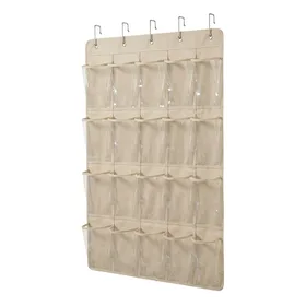Amazon Basics 20-Pocket Over-the-Door Hanging Large-Size Shoe Organizer