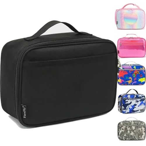 FlowFly Kids Lunch Box Insulated Soft Bag Mini Cooler Thermal Meal Tote Kit