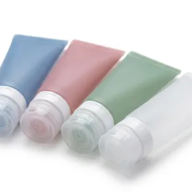 AMMAX Portable Travel Bottles Set, Leak Proof Squeezable Silicone Tubes