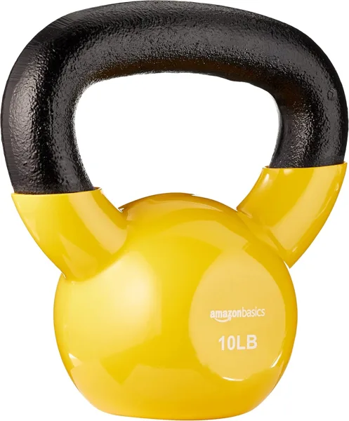 Amazon Basics Vinyl Coated Cast Iron Kettlebell