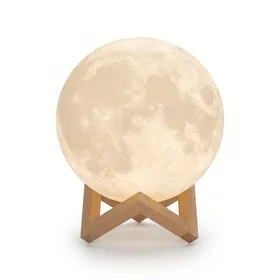 LOGROTATE 16 Colors LED 3D Printing Moon Lamp