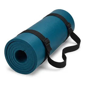 Gaiam Essentials Thick Yoga Mat Fitness & Exercise Mat with Easy-Cinch Yoga Mat Carrier Strap