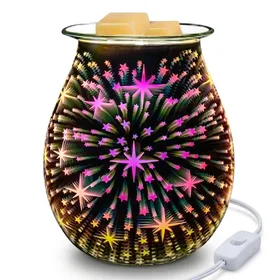 EQUSUPRO 3D Glass Electric Wax Melt Warmer