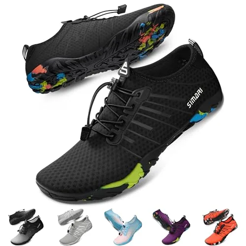SIMARI Water Shoes for Women Men Barefoot Quick-Dry Aqua Socks