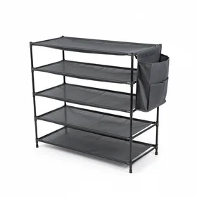 Simple Houseware 6-Tier Shoe Rack Storage Organizer with Side Hanging Bag