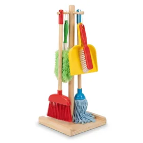 Melissa and Doug Let us Play House Dust! Sweep! Mop! 6-Piece Pretend Play Set