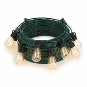 addlon LED Outdoor String Lights 48FT with 2W Dimmable Edison Vintage Shatterproof Bulbs