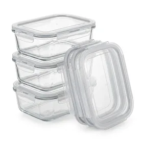 Glass Meal Prep Containers, 10 Pack with Lids