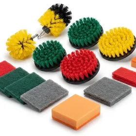 Holikme 20-Piece Drill Brush Attachments Set with Scrub Pads and Sponge