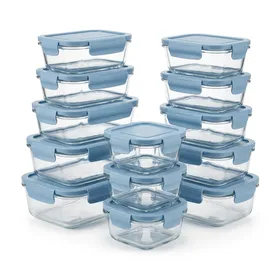 18-Piece Glass Food Storage Containers with Lids, Meal Prep Set