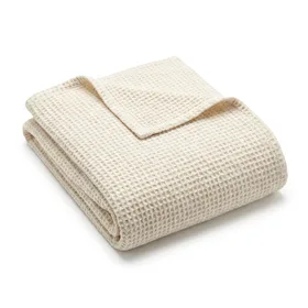 Bedsure 100% Cotton Blanket, 405 GSM Lightweight Woven
