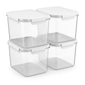 Airtight Extra Large Food Storage Containers, Set of 4 (Same Size)