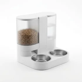 2 Pack Automatic Cat Feeder and Water Dispenser Set