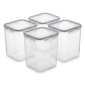 Extra Large Airtight Food Storage Containers (6.5L, Set of 4)