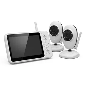 Babysense 4.3 Inch Split Screen Video Baby Monitor with Two Cameras