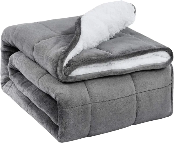 Uttermara Sherpa Fleece Weighted Blanket for Kids and Adults