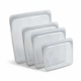 Stasher Platinum Silicone Reusable Storage Bags (4-Pack)