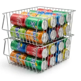 Simple Trending Stackable Beverage Soda Can Dispenser Organizer Rack, 2 Pack