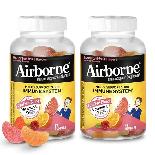 Airborne 750mg Vitamin C Gummies for Adults, Immune Support Supplement