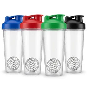 Hydra Cup 20-Ounce Shaker Bottles with Wire Whisk Balls (4-Pack)
