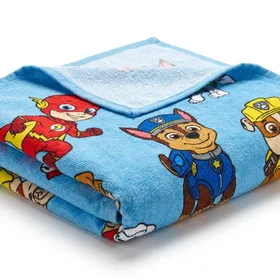 Franco Kids Bath and Beach Soft Cotton Terry Hooded Towel Wrap, 24 in x 50 in, Bluey