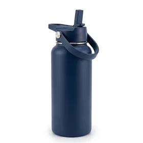 Vmini Water Bottle with Straw and Wide Rotating Handle
