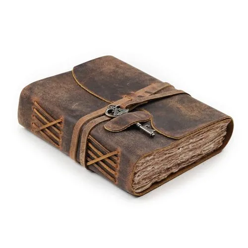 Leather Village Vintage Leather Bound Junk Journal for Men and Women