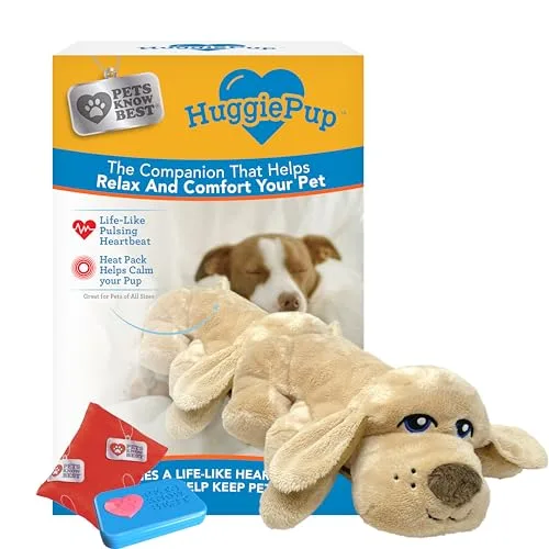 HuggiePup by Pets Comfort Companion with Heartbeat Sleep Aide for Dogs