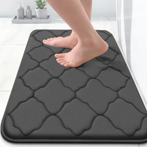 OLANLY Memory Foam Bath Mat Rug 24x16, Ultra Soft and Absorbent