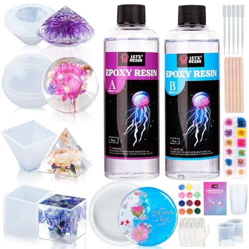 LET'S RESIN 16 oz Epoxy Resin Kit with Molds