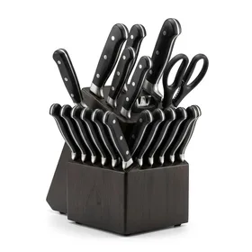 McCook MC21B 15-Piece German Stainless Steel Knife Block Set