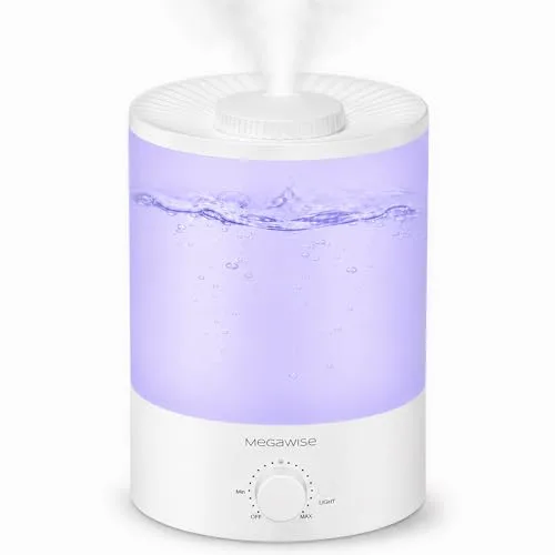 MegaWise Healthy Top-Refill Cool Mist Humidifier for Bedroom, 24dB