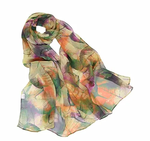 Pokeedioty Lightweight Sheer Floral Hair Scarf