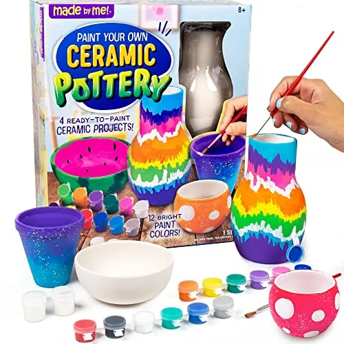 Made By Me Paint Your Own Ceramic Pottery, Ceramic Painting Kit for Kids