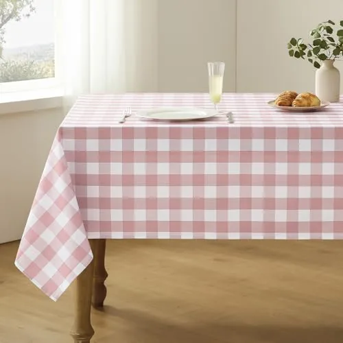 Veblandy Gingham Buffalo Check Waterproof Tablecloth