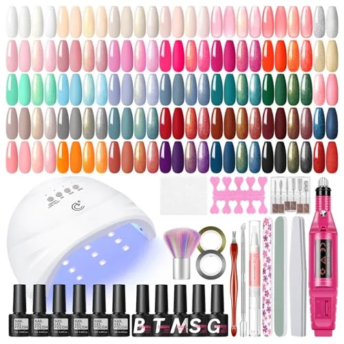 COSCELIA 53 Piece Gel Nail Polish Kit with UV Light plus Drill