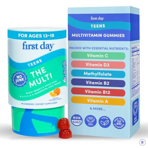 Teen Multivitamin Gummy - Growth, Bone & Development Support, 60ct, Vegan