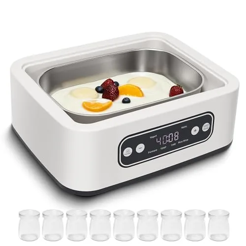 YQQKRCB 1.7-Quart Yogurt Maker with Adjustable Temperature and Time
