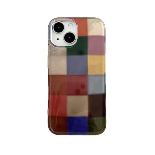 Reoomukk Aesthetic Colorful Checkered Phone Case