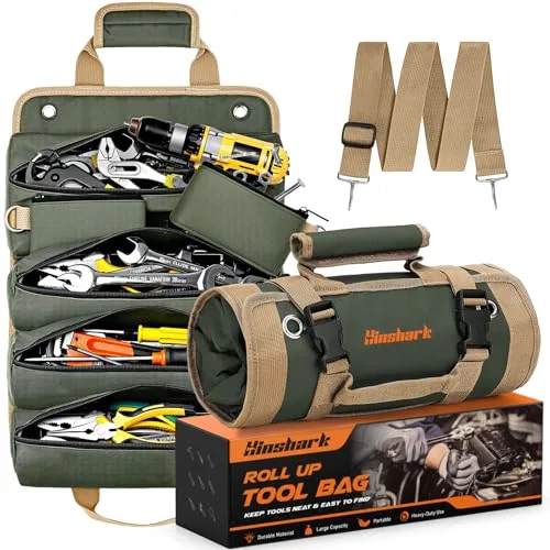 Roll Up Tool Bag and Storage Organizer